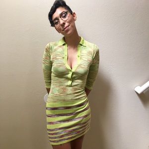 My by Missoni Vintage Knit Polo Fitted Dress